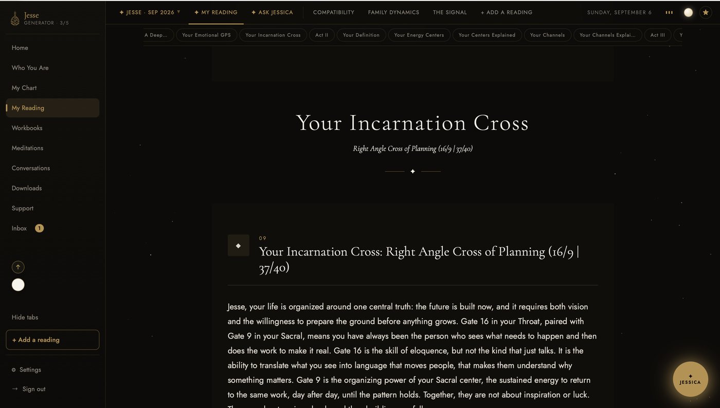 The same section in the dark theme.